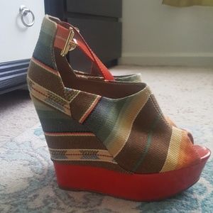 Tribal print Wedges by BAKERS